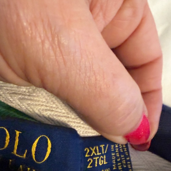 Polo by Ralph Lauren Green & White Striped Rugby with Navy Embroidered Crest - Picture 4 of 9